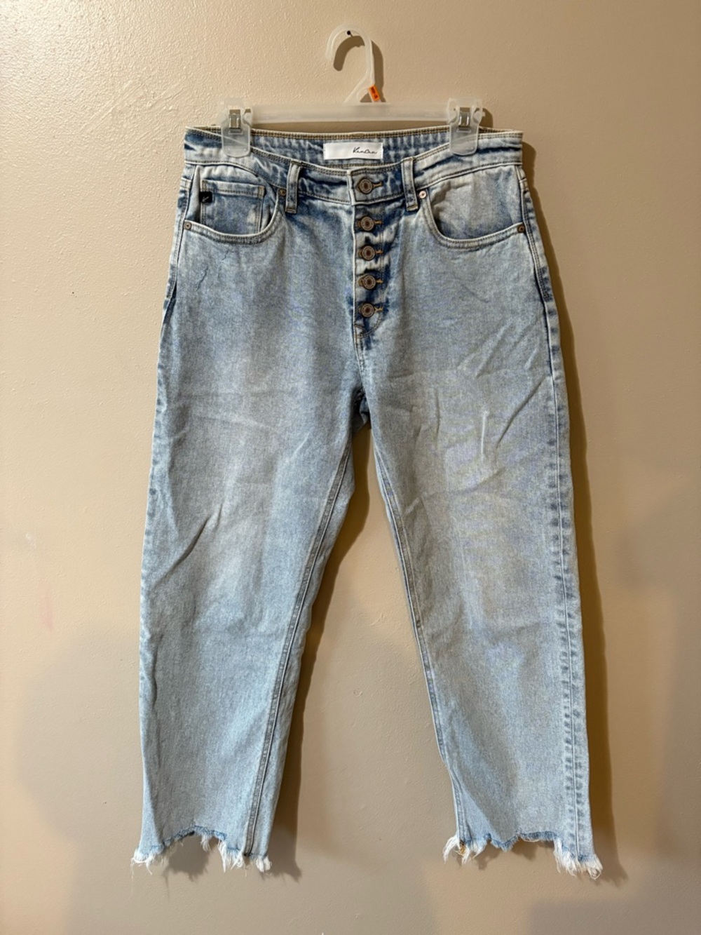 KanCan High Rise Button-fly Cropped Straight Jeans Womens size 28